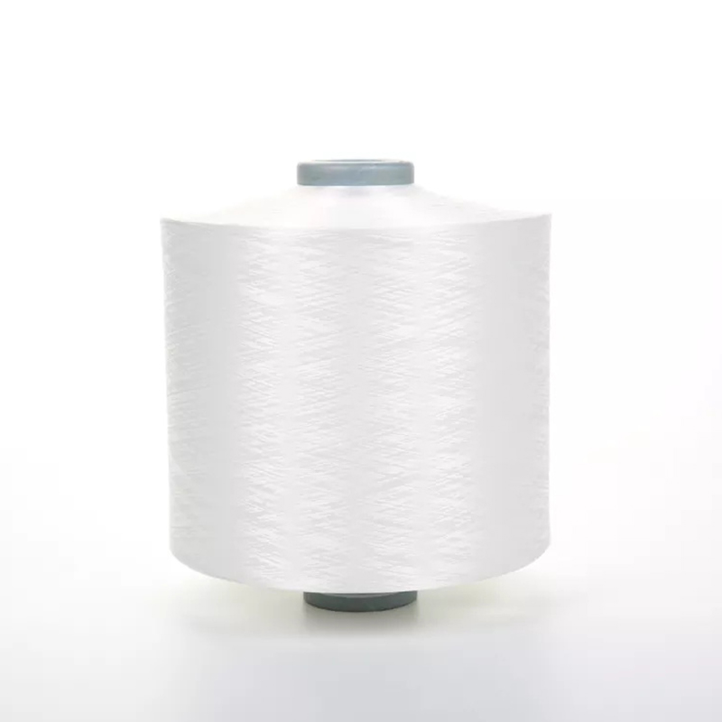 เส้นด้ายโพลีเอสเตอร์ 100D/96F รีไซเคิลพร้อมใบรับรอง grs เส้นด้ายโพลีเอสเตอร์ DTY สำหรับสายรัด